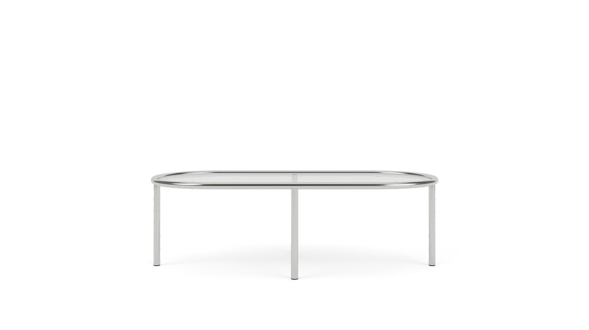 tubular oval coffee table