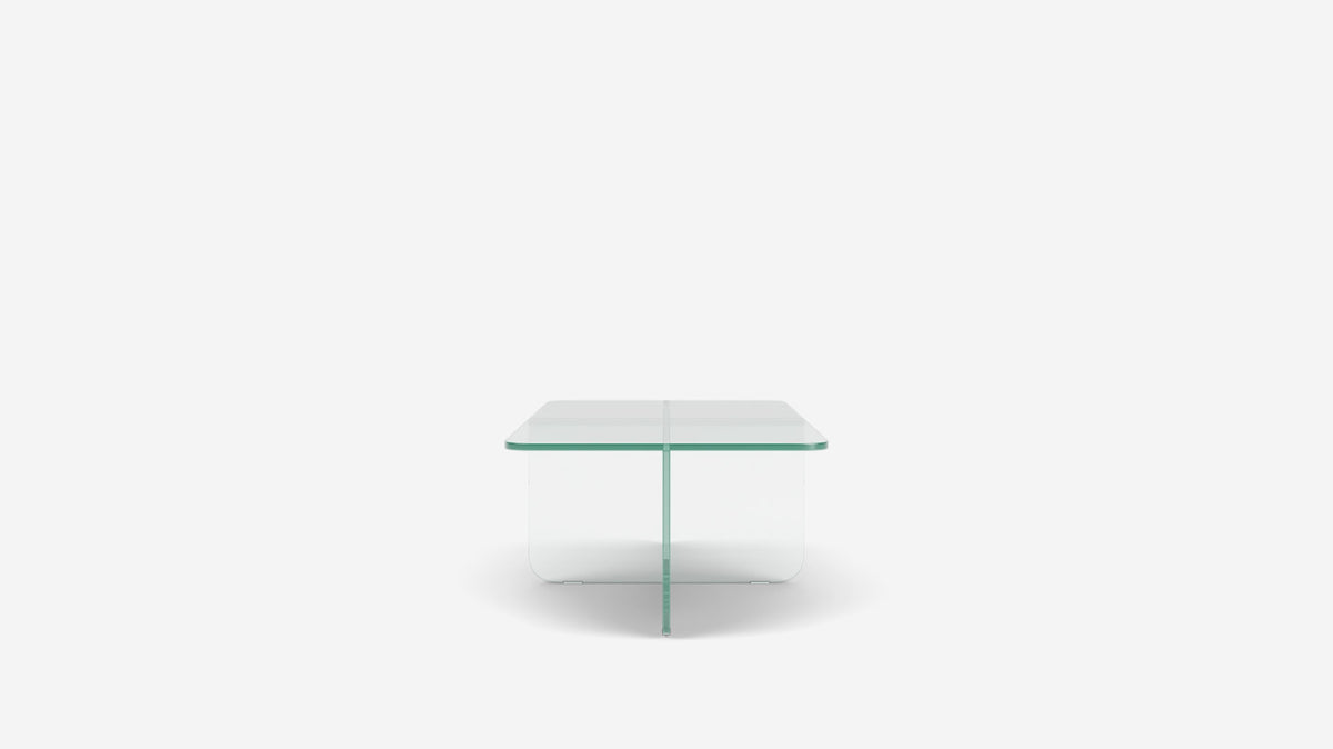 verre rectangular coffee table