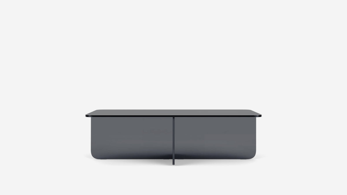 verre rectangular coffee table
