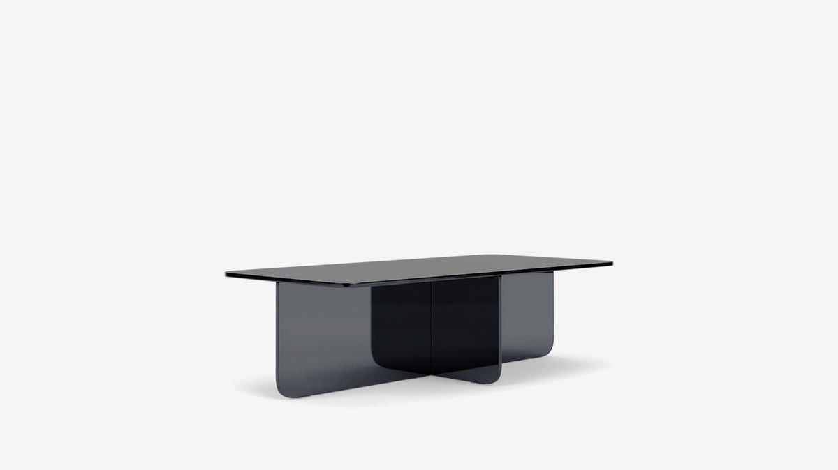 verre rectangular coffee table