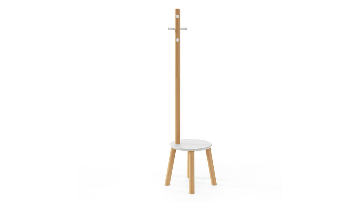 pillar stool/coat rack