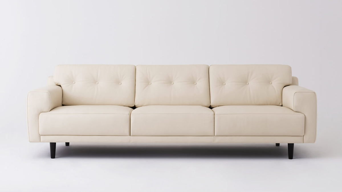 remi 101&quot; sofa (button) - leather