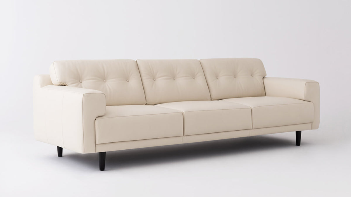 remi 101&quot; sofa (button) - leather