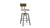 architect screw stool (cushion seat/wood back)