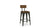 upright stool (wood seat/wood back)