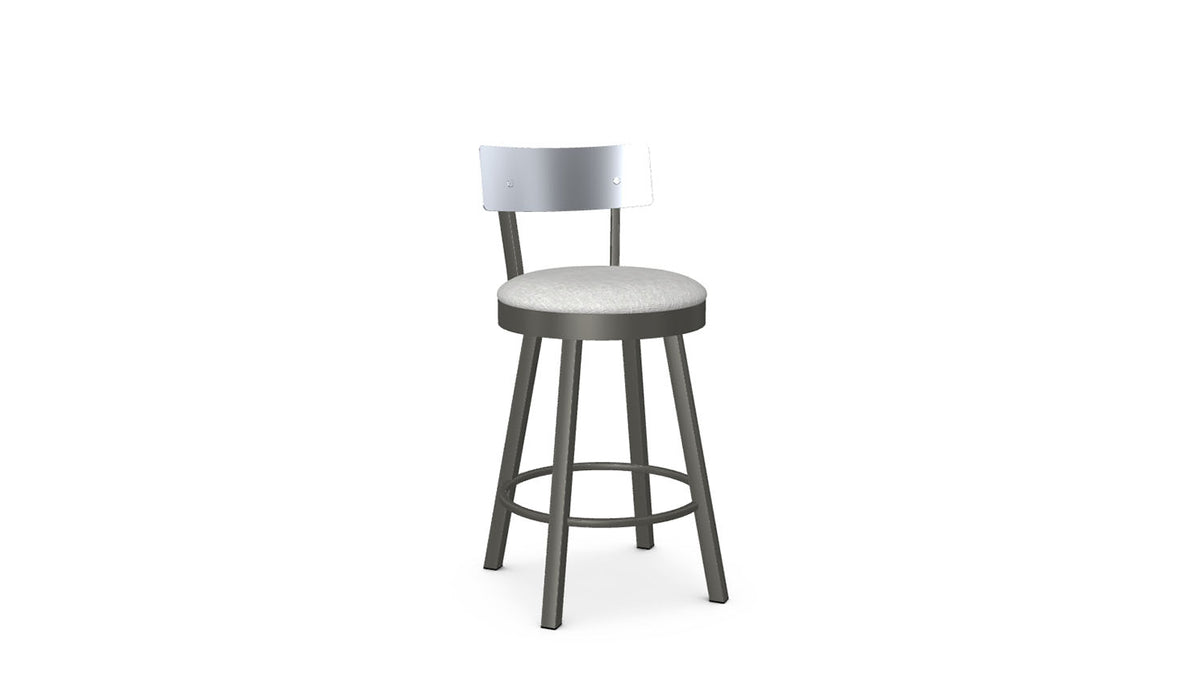 lauren swivel stool (cushion seat/stainless back)