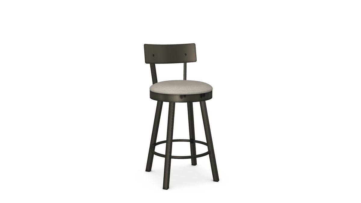 lauren swivel stool (cushion seat/metal back)