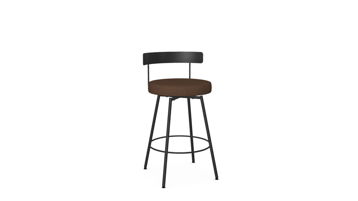 costa swivel stool (cushion seat/metal back)