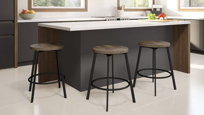 skyla swivel stool (wood seat)