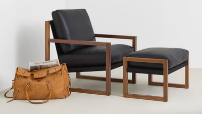 chiara ottoman - leather