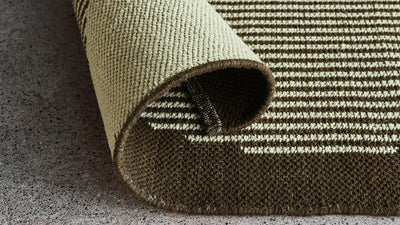 construct reversible indoor/outdoor rug