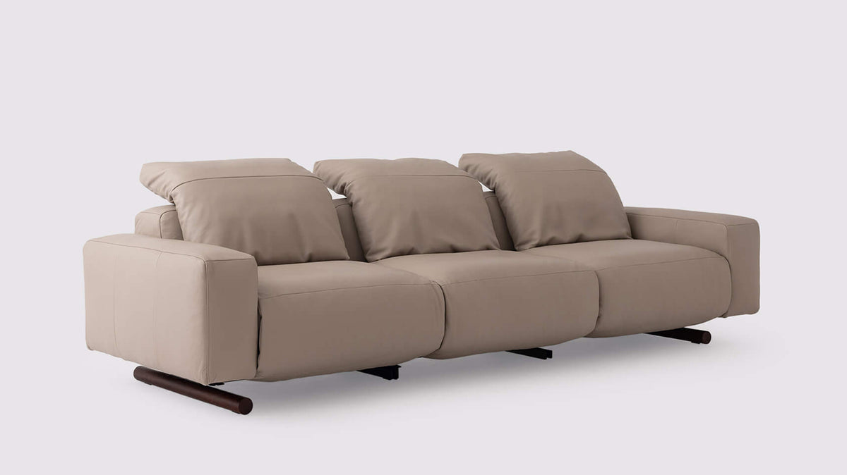 era 3-piece reclining sofa - leather