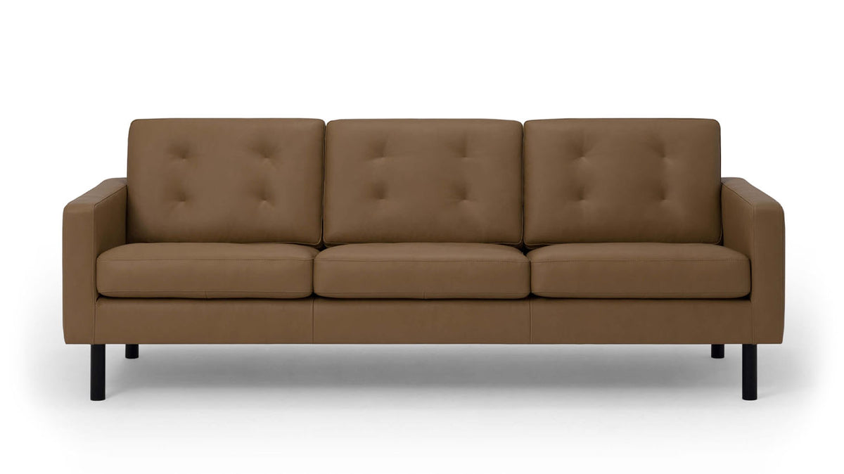 joan 87" sofa (tufted) - leather