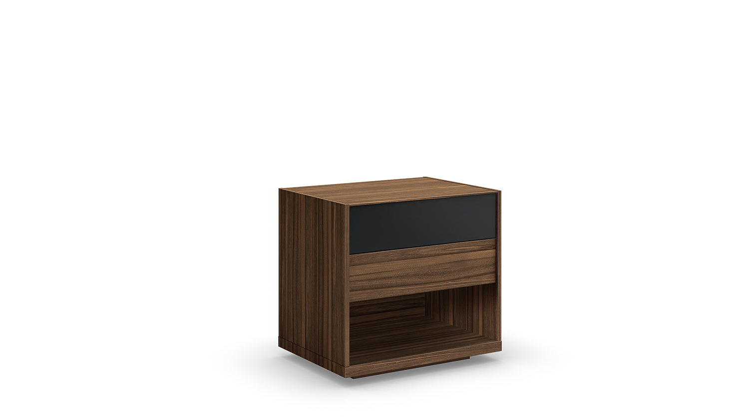 mimosa 2 drawer nightstand (glass drawer front)