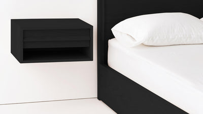 marcel open shelf floating nightstand
