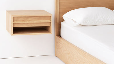 marcel open shelf floating nightstand