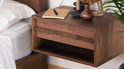 marcel open shelf floating nightstand