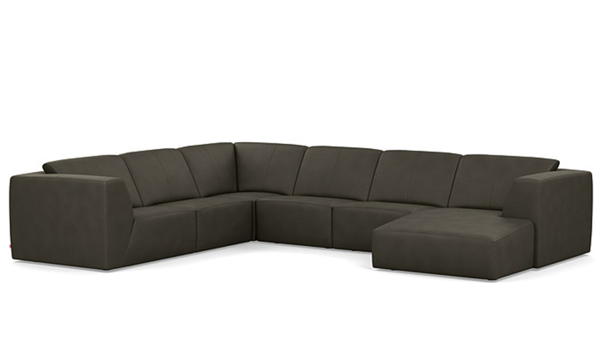 morten 6-piece sectional - leather