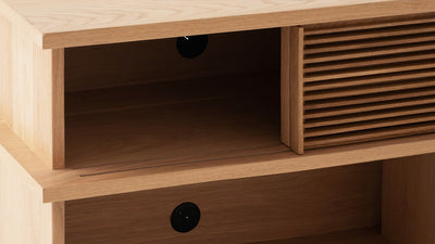 plank 83" tall media unit
