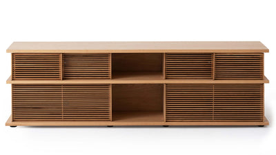 plank 83" tall media unit