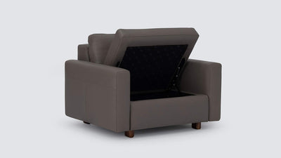 reva storage chair - leather
