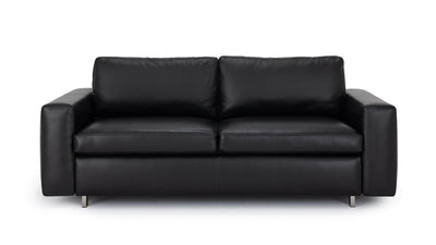 reva storage loveseat - leather