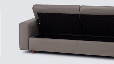 reva storage sofa - leather