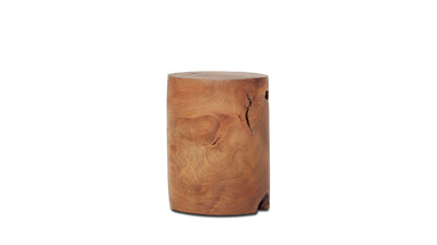 solid teak cylinder stool
