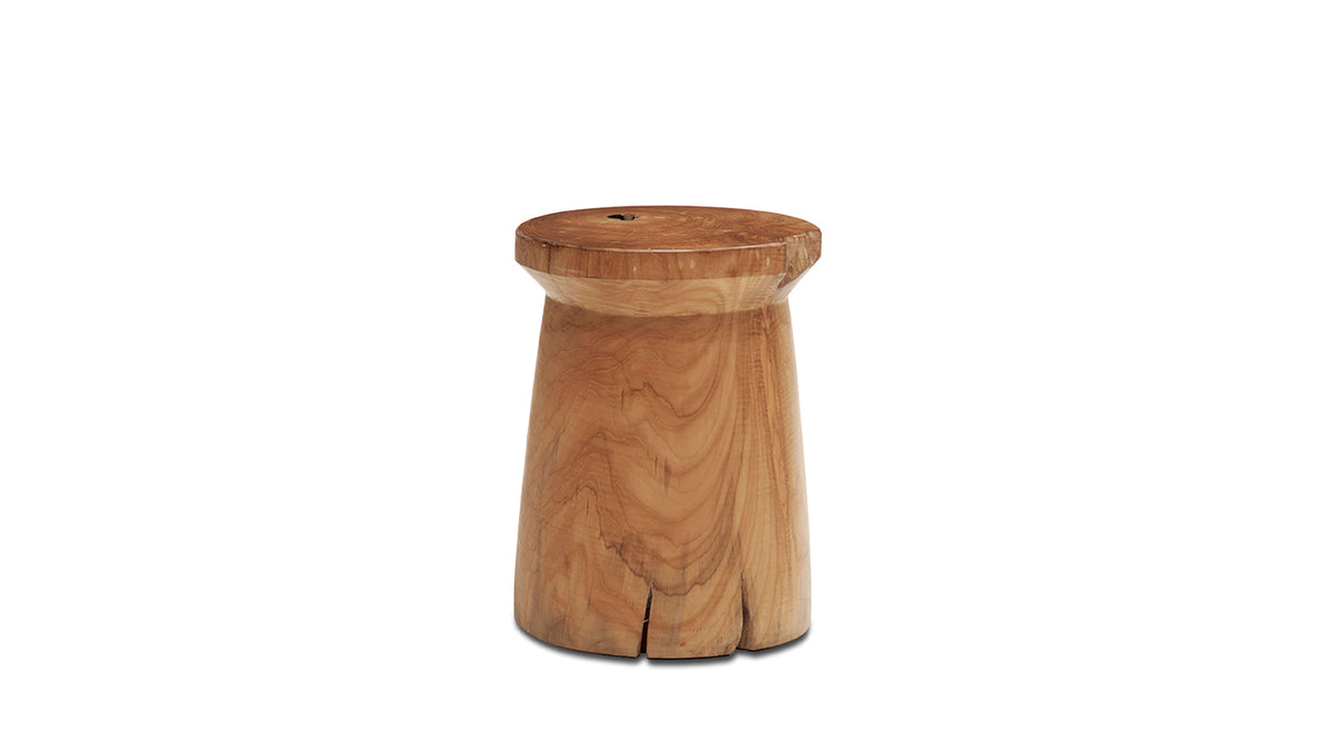 solid teak round stool