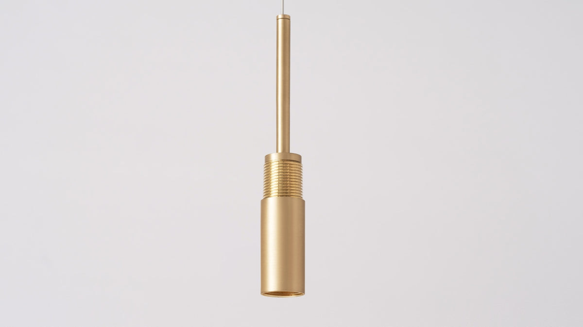 slimline single pendant lamp (brass)