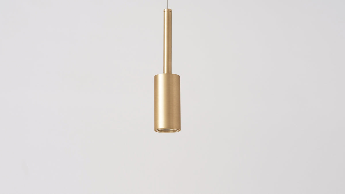 slimline single pendant lamp (brass)
