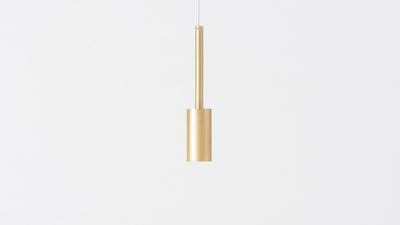 slimline single pendant lamp (brass)
