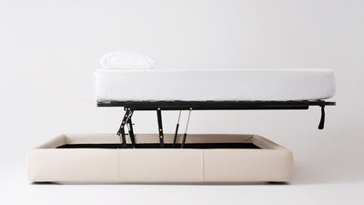 cello frame storage bed - leather