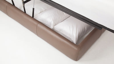 cello storage bed - leather