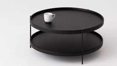 sage round coffee table