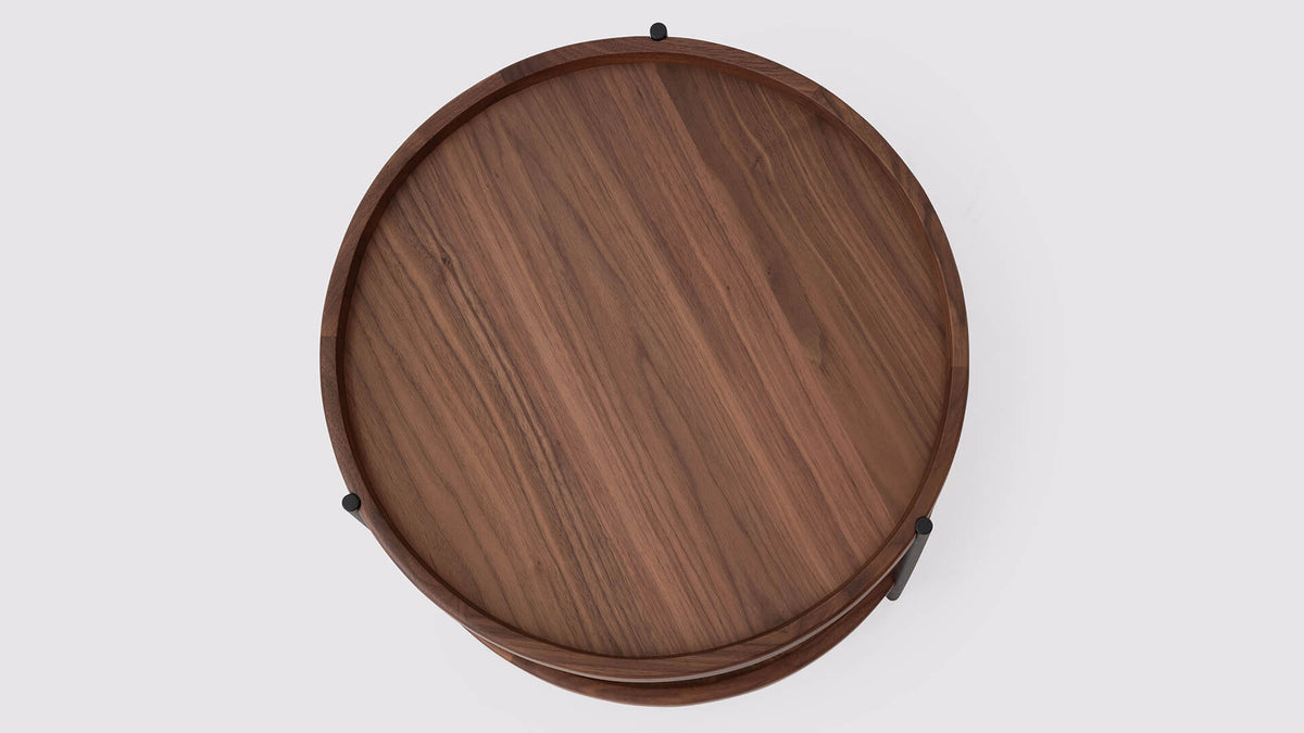 sage round coffee table