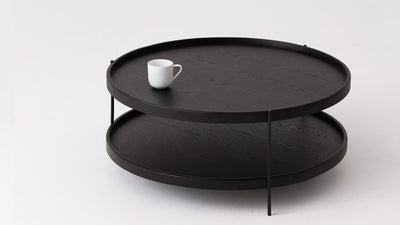 sage round coffee table