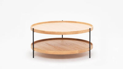 sage round coffee table