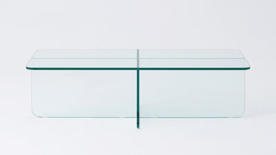 verre rectangular coffee table